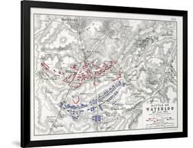 Battle of Waterloo, 18th June 1815, Sheet 1st-Alexander Keith Johnston-Framed Giclee Print