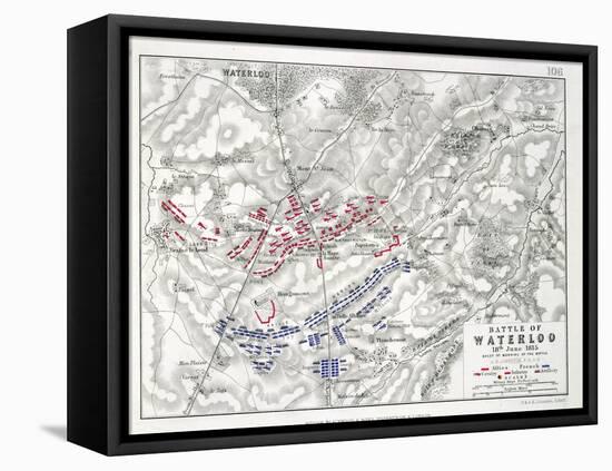 Battle of Waterloo, 18th June 1815, Sheet 1st-Alexander Keith Johnston-Framed Stretched Canvas