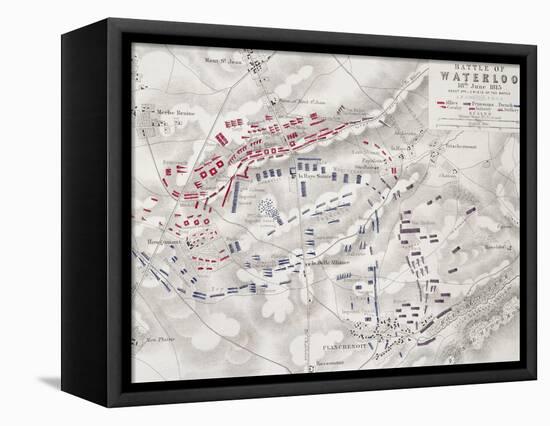 Battle of Waterloo, 18th June 1815, Sheet 2nd, Crisis of the Battle-Alexander Keith Johnston-Framed Stretched Canvas