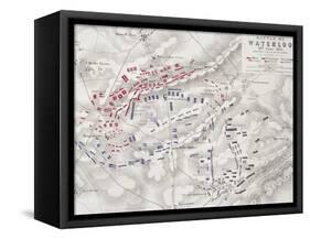 Battle of Waterloo, 18th June 1815, Sheet 2nd, Crisis of the Battle-Alexander Keith Johnston-Framed Stretched Canvas