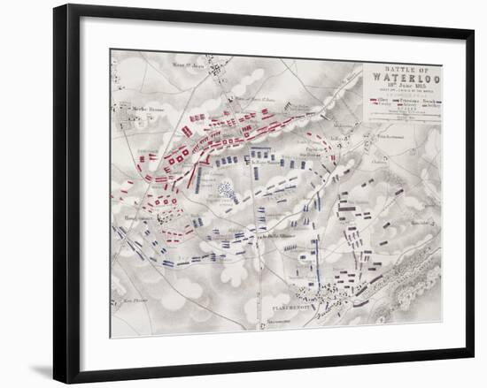 Battle of Waterloo, 18th June 1815, Sheet 2nd, Crisis of the Battle-Alexander Keith Johnston-Framed Giclee Print