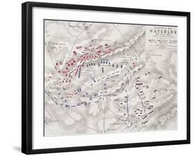 Battle of Waterloo, 18th June 1815, Sheet 2nd, Crisis of the Battle-Alexander Keith Johnston-Framed Giclee Print