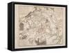 Battle of Waterloo, Map of the Battlefield, Engraved by Jacowick, 1816-Willem Benjamin Craan-Framed Stretched Canvas