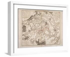 Battle of Waterloo, Map of the Battlefield, Engraved by Jacowick, 1816-Willem Benjamin Craan-Framed Giclee Print