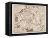 Battle of Waterloo, Map of the Battlefield, Engraved by Jacowick, 1816-Willem Benjamin Craan-Framed Stretched Canvas