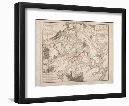 Battle of Waterloo, Map of the Battlefield, Engraved by Jacowick, 1816-Willem Benjamin Craan-Framed Premium Giclee Print