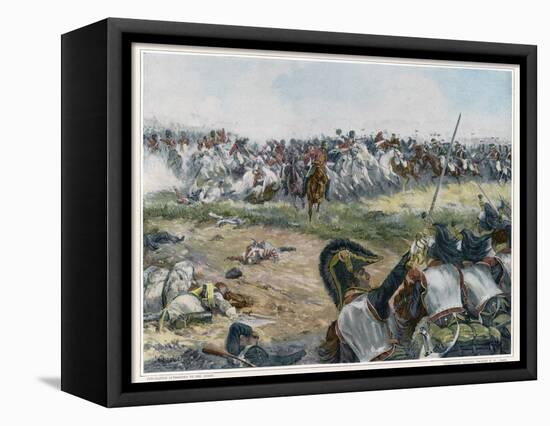 Battle of Waterloo Opposing Cavalry About to Meet-H. Chartier-Framed Stretched Canvas