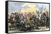 Battle of Waxhaw, South Carolina during the American Revolutionary War, May 29, 1780-null-Framed Stretched Canvas