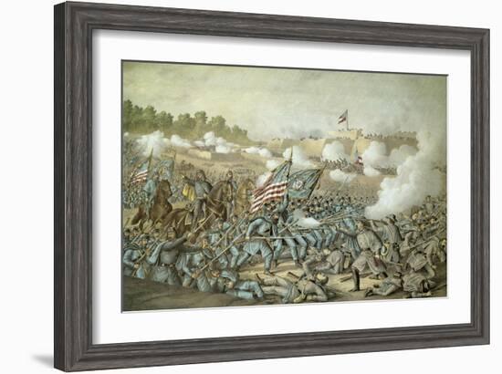 Battle of Williamsburg, 5th May 1862 by Kurz and Allison-null-Framed Giclee Print