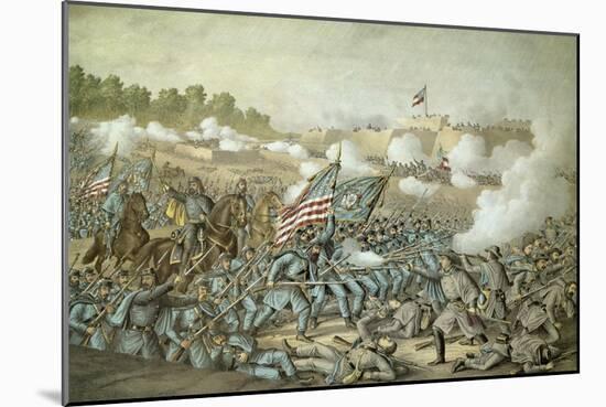 Battle of Williamsburg, 5th May 1862 by Kurz and Allison-null-Mounted Giclee Print