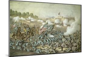 Battle of Williamsburg, 5th May 1862 by Kurz and Allison-null-Mounted Giclee Print