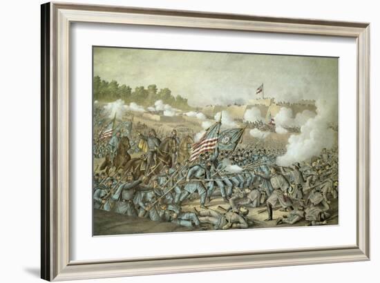 Battle of Williamsburg, 5th May 1862 by Kurz and Allison-null-Framed Giclee Print