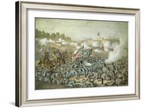 Battle of Williamsburg, 5th May 1862 by Kurz and Allison-null-Framed Giclee Print