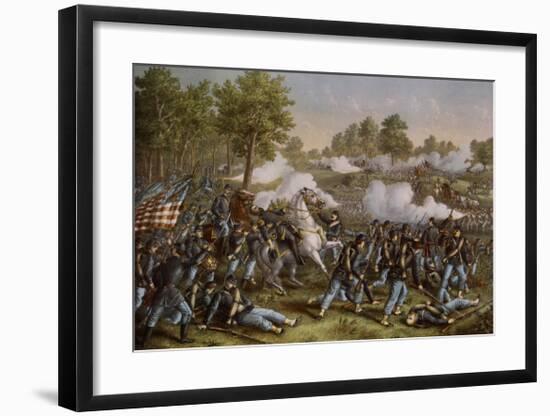 Battle of Wilson's Creek-Kurz & Allison-Framed Art Print