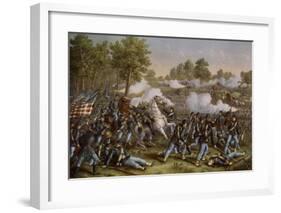 Battle of Wilson's Creek-Kurz & Allison-Framed Art Print