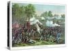 Battle of Wilsons Creek, Pub. Kurz & Allison, 1893 (Colour Litho)-American School-Stretched Canvas