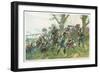Battle of Worth: Bavarians Against Spahis in a Woodland Setting-R Knoetel-Framed Art Print