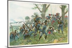 Battle of Worth: Bavarians Against Spahis in a Woodland Setting-R Knoetel-Mounted Art Print