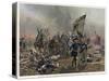 Battle of Zorndorf Friedrich Der Grosse Leads His Soldiers-C. Rochling-Stretched Canvas