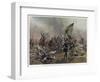 Battle of Zorndorf Friedrich Der Grosse Leads His Soldiers-C. Rochling-Framed Photographic Print