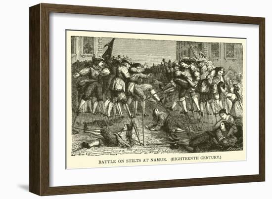 Battle on Stilts at Namur, Eighteenth Century-null-Framed Giclee Print