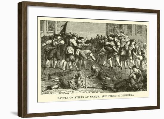 Battle on Stilts at Namur, Eighteenth Century-null-Framed Giclee Print