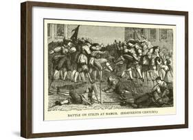 Battle on Stilts at Namur, Eighteenth Century-null-Framed Giclee Print