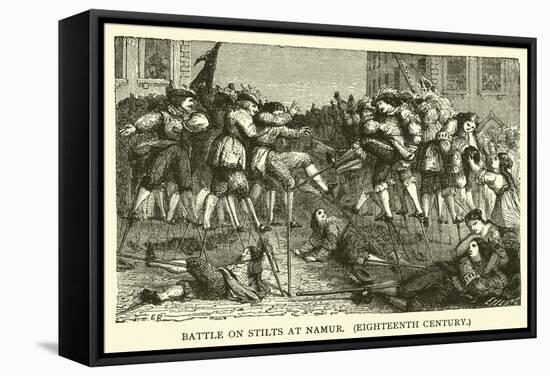 Battle on Stilts at Namur, Eighteenth Century-null-Framed Stretched Canvas