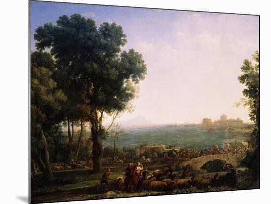 Battle on the Bridge, (Battle Between Emperors Maxentius and Constantin), 1655-Claude Lorraine-Mounted Giclee Print