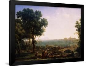 Battle on the Bridge, (Battle Between Emperors Maxentius and Constantin), 1655-Claude Lorraine-Framed Giclee Print