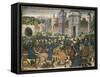 Battle Outside City Walls-null-Framed Stretched Canvas