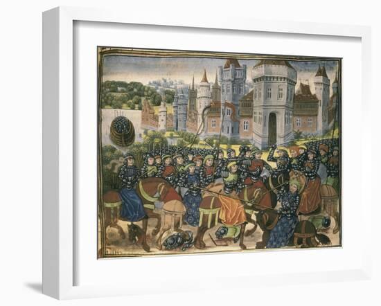 Battle Outside City Walls-null-Framed Art Print