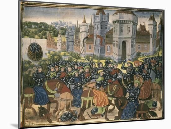 Battle Outside City Walls-null-Mounted Art Print