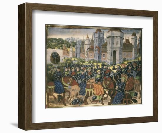 Battle Outside City Walls-null-Framed Art Print