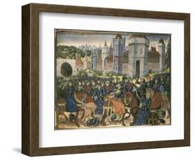 Battle Outside City Walls-null-Framed Art Print