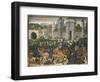 Battle Outside City Walls-null-Framed Art Print