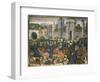 Battle Outside City Walls-null-Framed Art Print