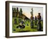 Battle over Easter Island-Leah Saulnier-Framed Giclee Print