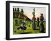 Battle over Easter Island-Leah Saulnier-Framed Giclee Print