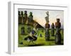 Battle over Easter Island-Leah Saulnier-Framed Giclee Print