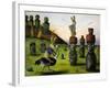 Battle over Easter Island-Leah Saulnier-Framed Giclee Print