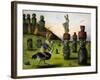 Battle over Easter Island-Leah Saulnier-Framed Giclee Print