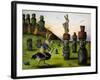 Battle over Easter Island-Leah Saulnier-Framed Giclee Print