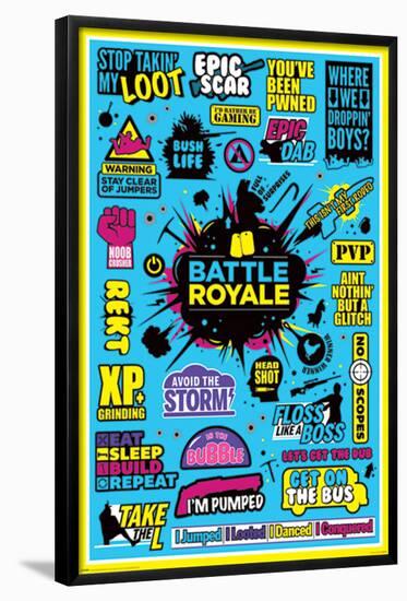 Battle Royale Infographic-null-Framed Standard Poster