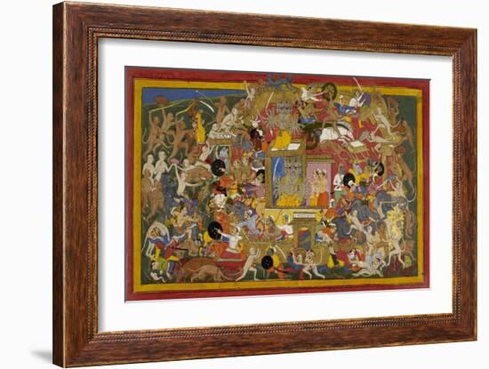 Battle Scene at Lanka-Sahib Din-Framed Giclee Print