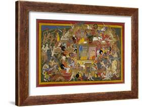 Battle Scene at Lanka-Sahib Din-Framed Giclee Print