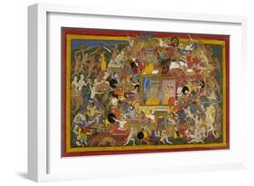 Battle Scene at Lanka-Sahib Din-Framed Giclee Print