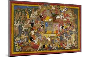 Battle Scene at Lanka-Sahib Din-Mounted Giclee Print