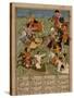 Battle Scene, c.1610-20-Mughal School-Stretched Canvas