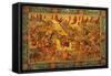 Battle Scene, Covered Cardboard-null-Framed Stretched Canvas